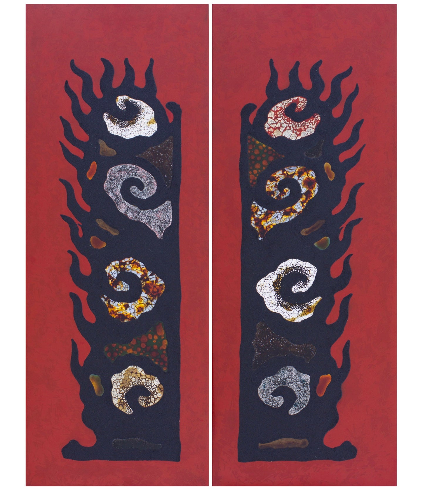 Firegate #1 by The (Orange and Black - Diptych)