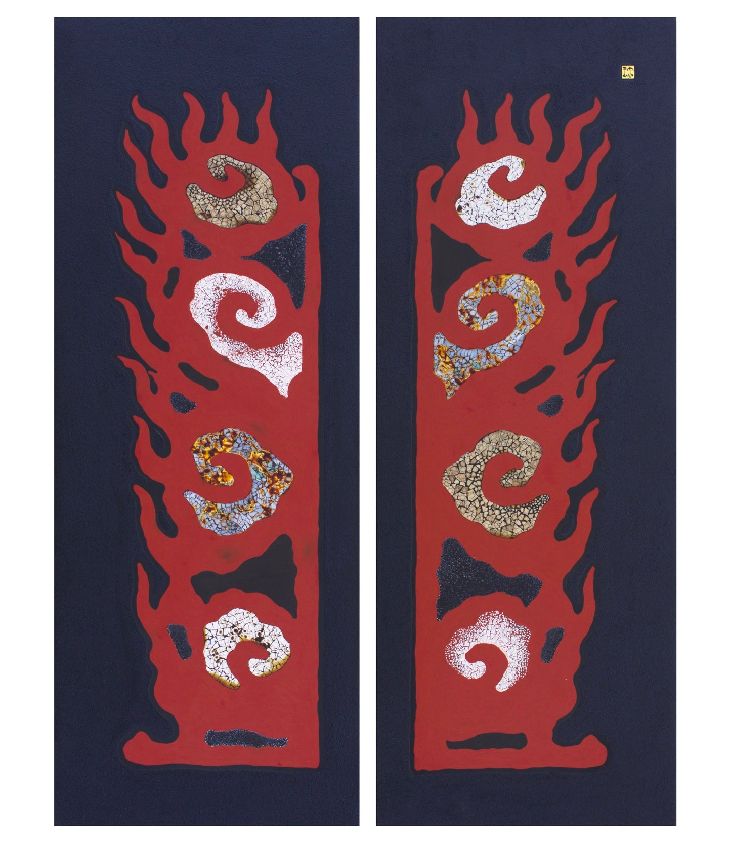 Firegate #2 by The (Red and Black - Diptych)