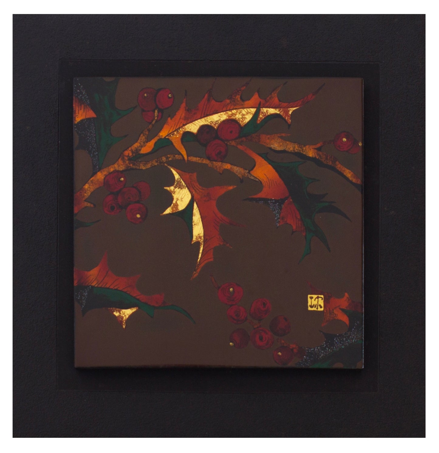 Christmas Trees and Red Berries by The