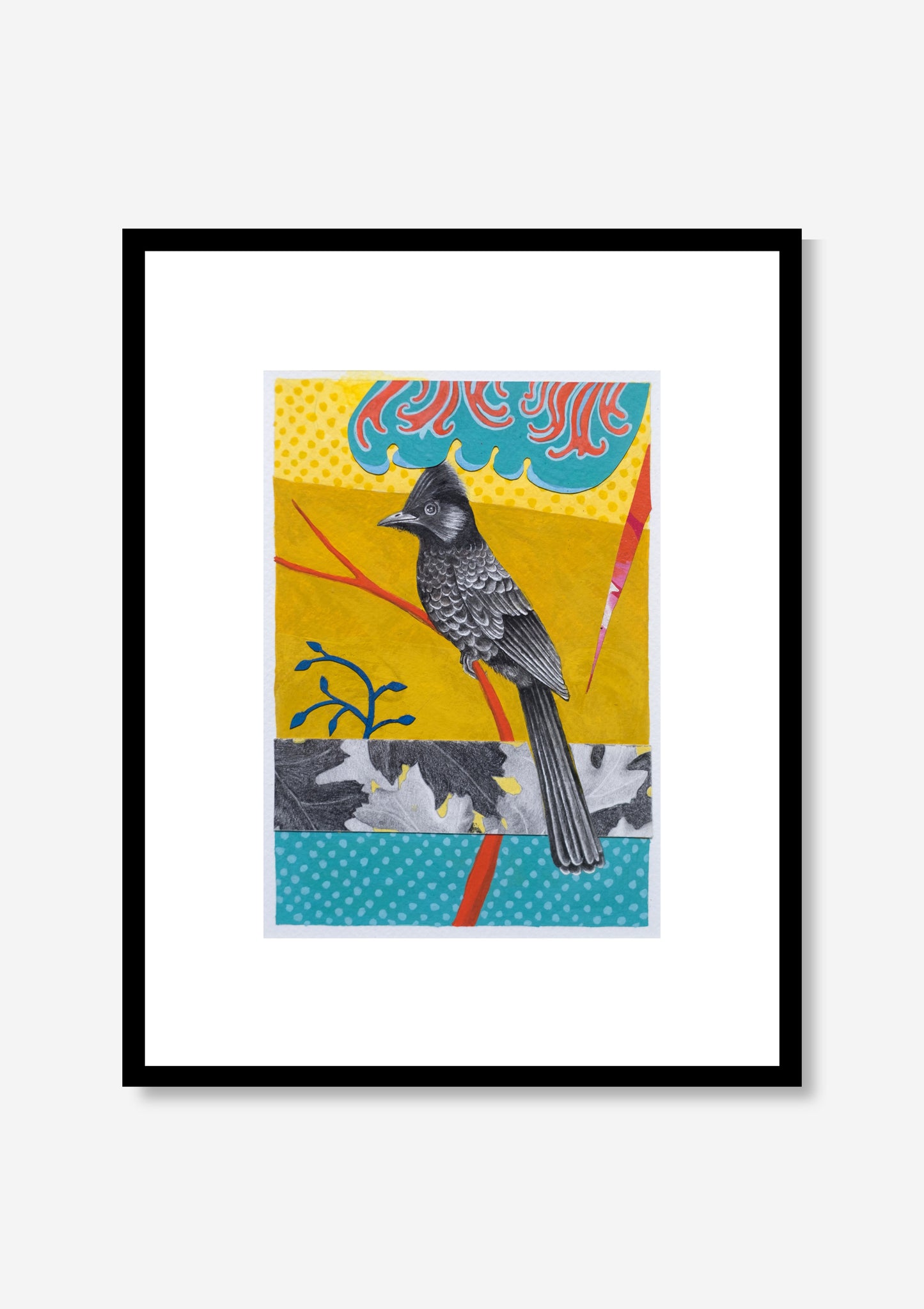 Bird on Red Branch