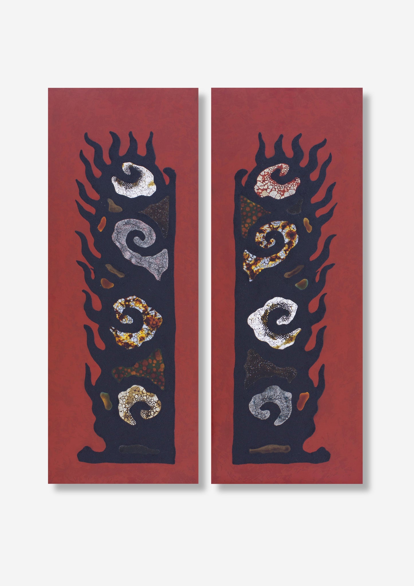 Firegate #1 by The (Orange and Black - Diptych)