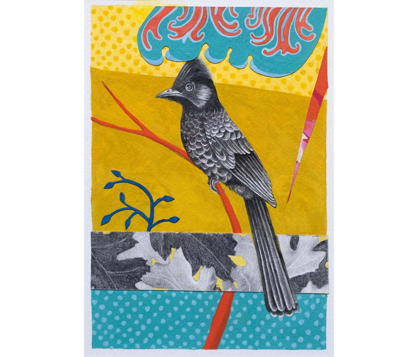 Bird on Red Branch