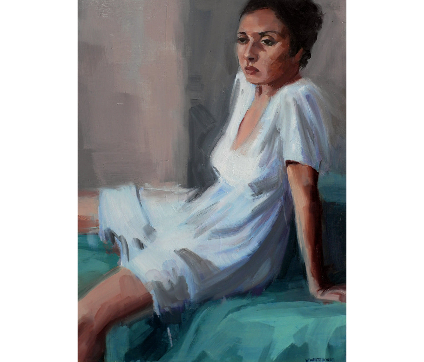Girl on Foot of Bed #2