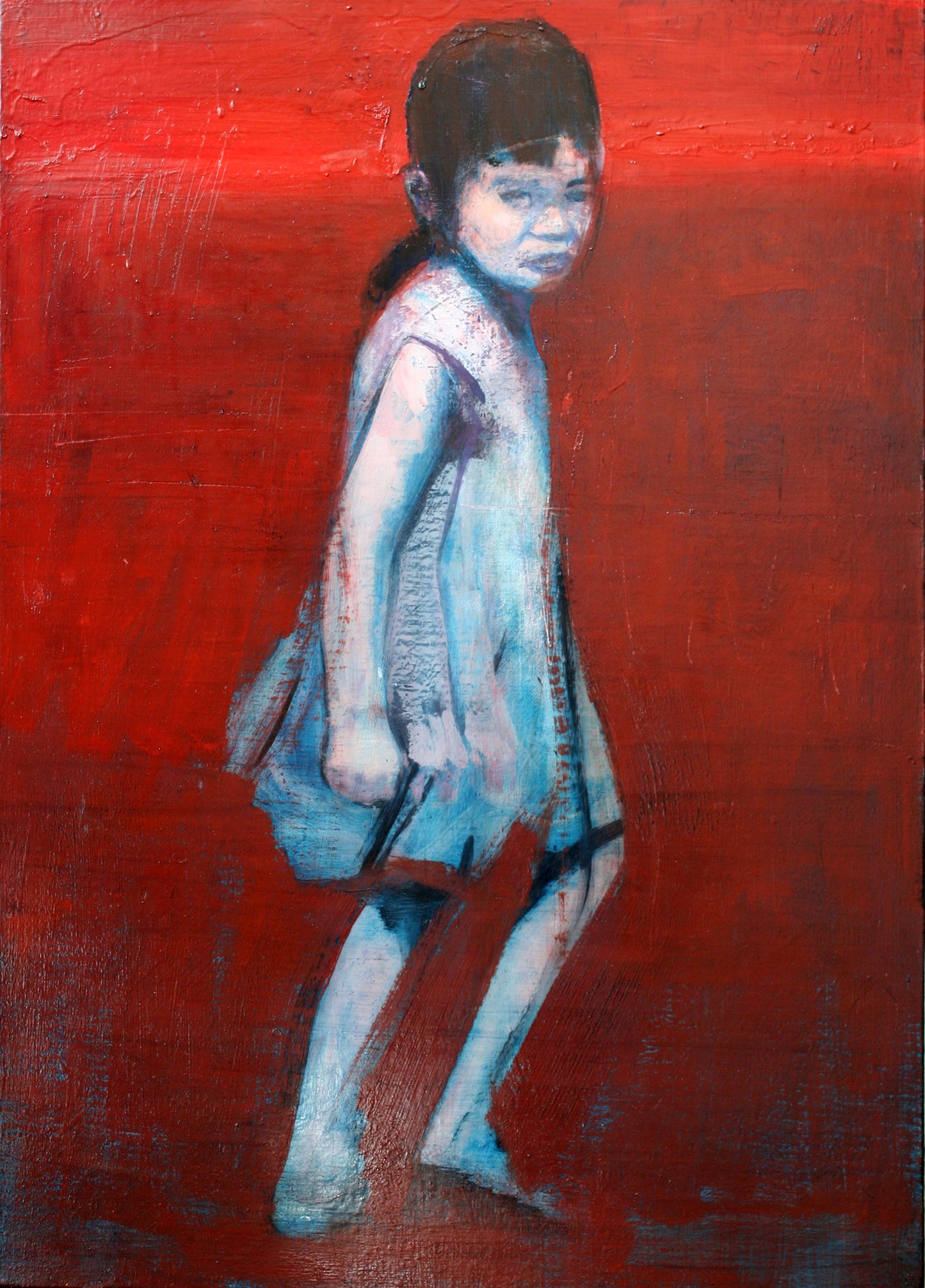 Girl in Red Landscape