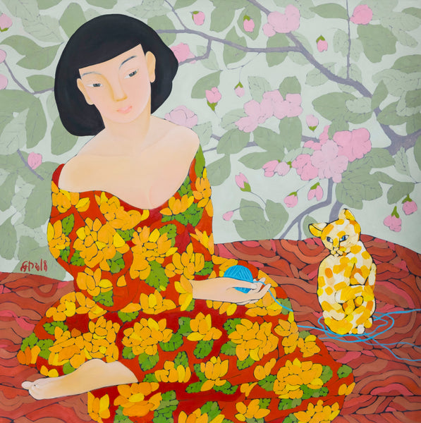Woman with Cat